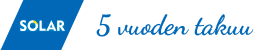 5 vuoden Solar-takuu